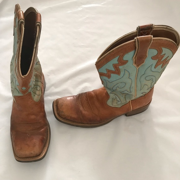 Ariat Other - Men’s Ariat Blue Green Square Toe Boots size 10 B